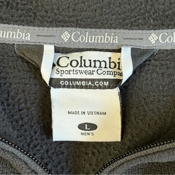 Columbia Men's Charcoal and Black Performance Fleece Zip Jacket. Large #1525 - Picture 7 of 7